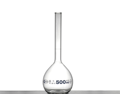 Fioles jaugées classe A en verre sans bouchon